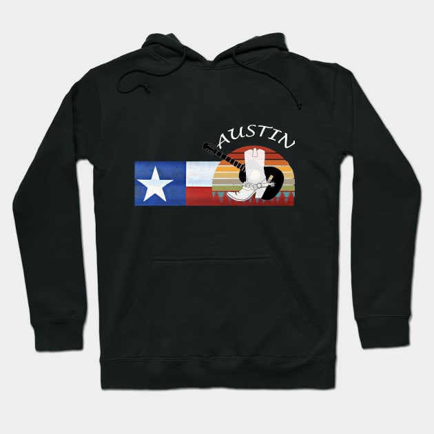 Austin TX Music City Hoodie by outrigger